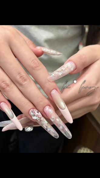 枫枫美甲日记 #客甲作品分享 #长款美甲轻奢高级 #同城美甲💅离不开建构 #美甲基础操作流程 #醋酸美甲