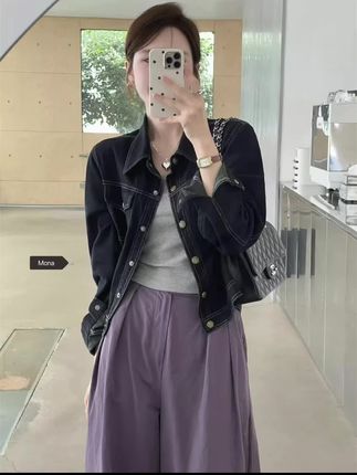 #小个子穿搭 #穿搭 #ootd穿搭 #牛仔外套 #显瘦穿搭 @DOU+小助手