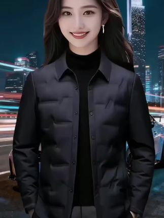 #时尚气质棉服外套#洋气上档次#宽松显瘦减龄