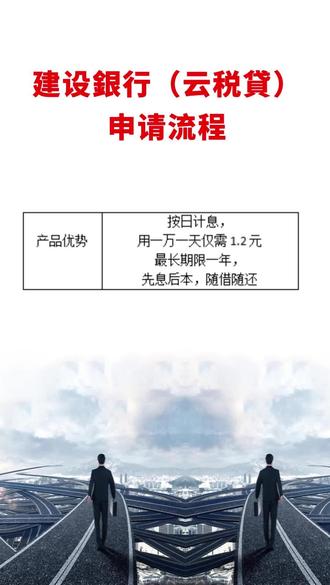 建设銀行(云税貸)申请流程#干货分享 #金融知识#同城优先推荐#建设银行 #小微企业