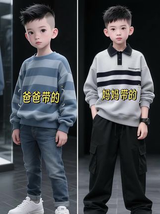 #轻松拿捏慵懒风穿搭 #中性风入秋穿搭灵感 #琥珀流光风外套太适合秋天了 #男童穿搭#卫衣