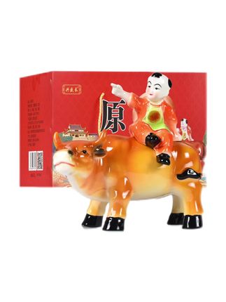 兴盛长彩牛清香型白酒53度750ml#装饰摆件 #清香型白酒 #陶瓷摆件 #好酒推荐