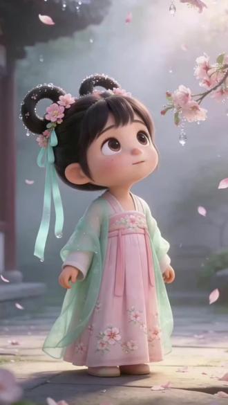 春晓|春天最美古诗,小朋友一听就会背#儿童古诗#古诗启蒙#亲子共读 #春晓#古诗配画