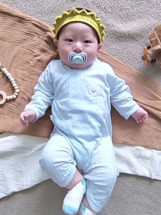新生儿婴儿连体衣夏季薄款衣服0一3月和尚服a类纯棉宝宝空调服6月#宝妈分享 #可爱萌娃 #宝宝 #婴儿连体衣