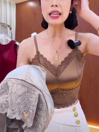 性感蕾丝一片式运动吊带背心内搭薄款美背舒适打底透气夏季无痕#乐乐剪辑 #剧荒终结者