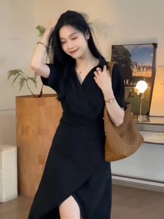 #时尚连衣裙 #气质连衣裙 #不规则连衣裙