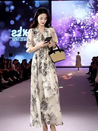 法式收腰连衣裙#时装搭配 #美不美你说了算 #优雅气质 #新款搭配每日更新中