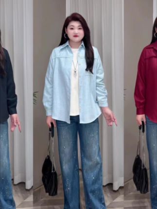 【上新外套】PDM22433 早秋新款时尚百搭显瘦宽松大码女装短外套#秋装新品#大码女装#面料柔软舒适 #遮肉显瘦 #谁穿谁好看系列