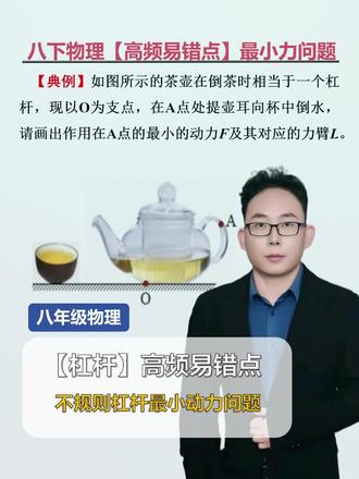 八下物理【高频易错点】不规则杠杆求最小动力问题
#初中物理 #必考考点 #每日一题 #物理 #学霸秘籍
