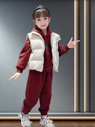 #运动休闲套装 #高品质童装 #三件套穿搭#生女儿就要这样穿 #谁穿谁好看