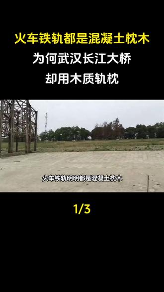 火车铁轨明明都是混凝土枕木,为何武汉长江大桥却用木质轨枕?#武汉长江大桥#科普#科普一下#大国崛起#大国重器
