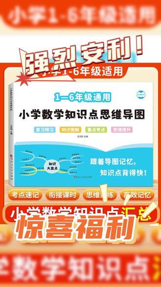 小学数学知识点思维导图一二三四五六年级数学公式大全知识点导图#小学数学 #知识点导图 #数学学习 #小学生 #思维导图