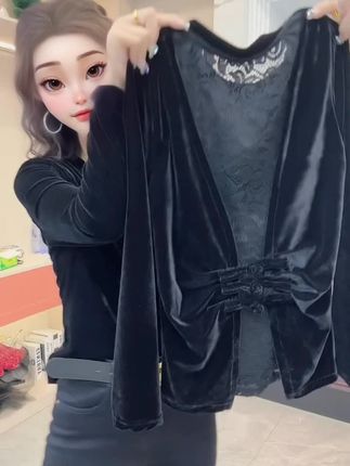 洋气美背时尚小衫#穿搭 #打底衫 #洋气小衫 #新款 #气质穿搭@抖音电商带货