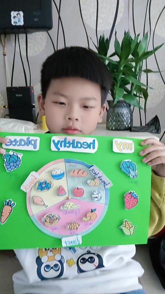 三年级英语下册健康餐盘手抄报
