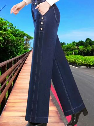 #直筒阔腿裤#遮肉显瘦遮肉减龄 #时髦穿搭 #百搭款式@抖加🔥上热门🔥dou+🔥热点宝