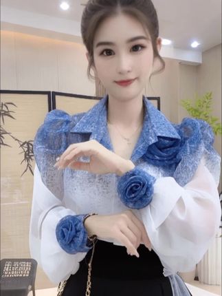 #立体花朵衬衫#防晒#渐变色#每日穿搭#每日上新