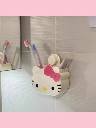 #好物推荐🔥 hellokitty浴室放牙刷牙膏置物架免打孔动漫壁挂可沥水收纳盒#浴室置物架 #免打孔置物架 #沥水收纳盒 #牙具座