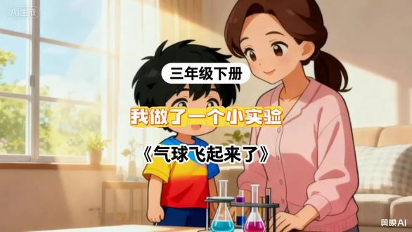 《做了一项小实验—气球飞起来了》#三年级下册 第三单元习作范文#同步作文 #习作范文 #三年级