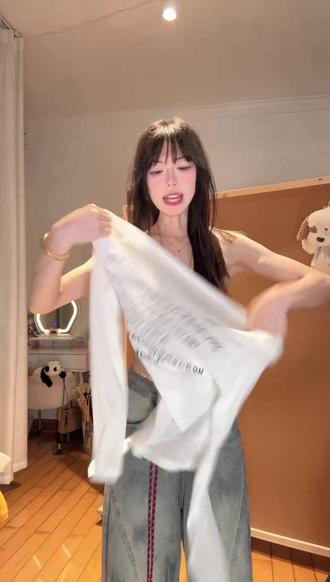 休闲韩系慵懒风字母印花长袖罩衫上衣女夏季中长款宽松微透防晒衫 #防晒衫 #罩衫 #微透 #穿搭vlog #中长款