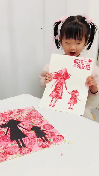 母亲节创意画 #母亲节手工 #母亲节创意儿童画 #母亲节#女神节手工 #女神节手工 #女神节创意画