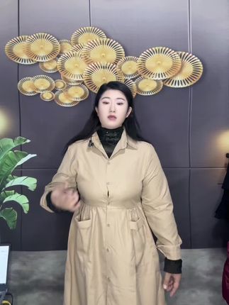 #风衣外套中长款