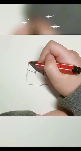 #简笔画 除夕到了,发财,来财💰