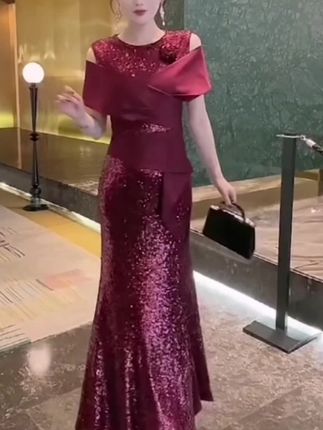 #喜婆婆喜妈妈婚宴装 #喜婆婆喜妈妈婚宴装 #优雅气质 #高档大气上档次 #婚礼妈妈礼服