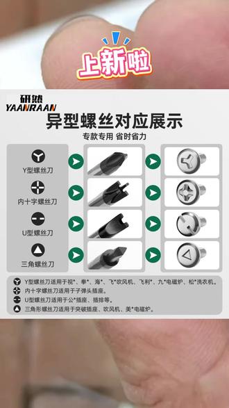#公牛插座螺丝刀 #磁性螺丝刀 #异型螺丝刀 #三角形螺丝刀 #U型螺丝刀 公牛插座专用螺丝刀起子工具磁性异型三角形U型Y型内十字人字改锥