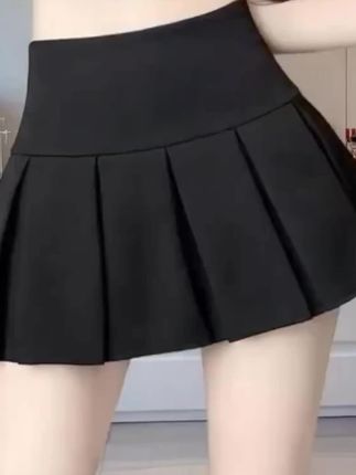 黑色百褶裙新款辣妹半身裙女款爆款2025新款小个子高腰半身超短裙#西装百褶裙 #小个子短裙穿搭 #辣妹短裙 #学院风百褶裙 #a字短裙百褶裙