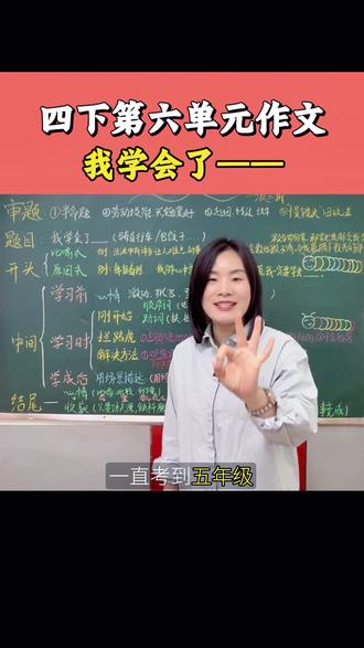 四年级第六单元习作~我学会了_,三种高分开头#每天跟老师涨知识 #小学生作文 #四年级