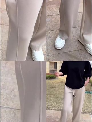 秋季爆款小个子香蕉裤休闲弯刀裤高腰显瘦宽松直筒卫裤阔腿裤9239#休闲裤#阔腿裤#小个子#宽松#卫裤