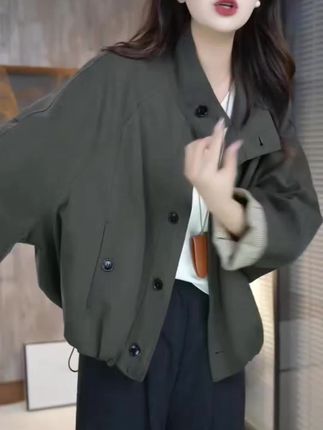 #欧货英伦夹克外套#夹克外套女#秋冬新款 #时尚百搭#女装新品#强烈推荐@DOU+小助手 @严严时尚穿搭
