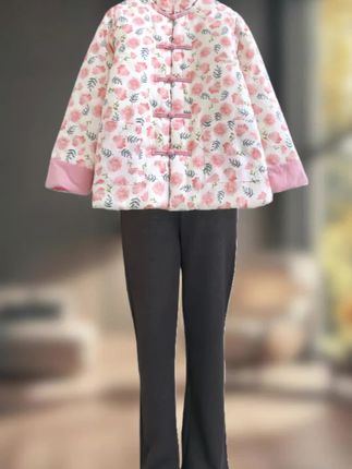 #妈妈穿搭 #中式风穿搭 #复古穿搭 #国风棉袄 #花棉袄