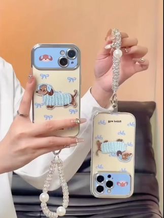 #蝴蝶结腊肠狗适用苹果iPhone17promax手机壳16pro电镀大视窗15 #可爱到爆炸💥 #这个手机壳真的长在我心巴上了 #小众设计感 #是时候安排一下了