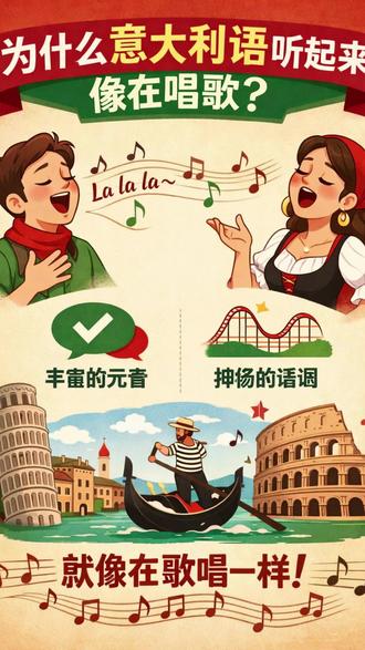 为什么意大利语听起来像在唱歌 #意大利语