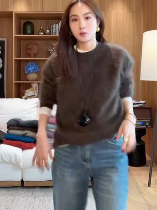 #穿搭分享 #时髦穿搭 #今日穿搭 #羊绒拉毛纱