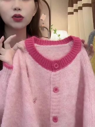 #针织开衫 韩系复古针织开衫女秋季新款设计感小众百搭软糯毛衣外套#气质穿搭 #百搭上衣 #毛衣外套 #谁穿谁好看