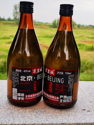 京皇城 北京二锅头42度750m1*4浓香型白酒一斤半装大瓶#二锅头 #酒水 #酒友 #酒文化 #一起喝酒