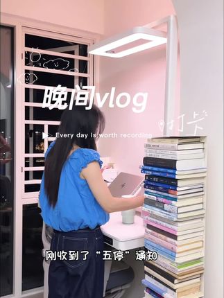 晚间学习vlog | 台风来临前的放松时刻,难得又回归了居家的日子~,而且是没有外卖的那种😢#读书分享 #学习vlog #日常vlog