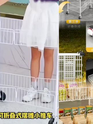 摆摊小推车夜市可折叠移动专用地摊手推车摊位架子出摊促销展示架#爆款热卖中 #厂家直发