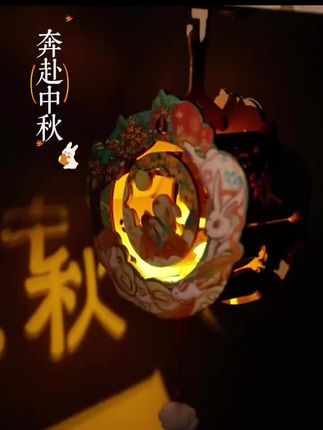 玉兔旋转灯笼