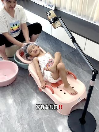 儿童洗头躺椅可折叠洗头神器宝宝家用洗头床女童小孩婴儿洗头发凳#洗头凳 #宝宝洗头凳 #洗头躺椅