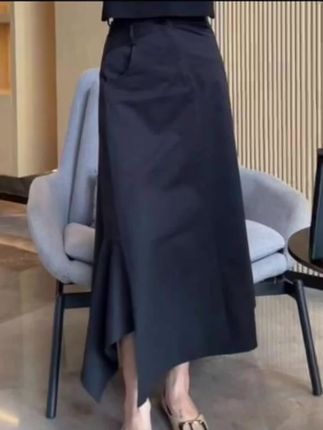 薄款设计感不规则A字半身裙女2025春夏新款高腰时尚中长款裙子#今日分享 #穿出高级感