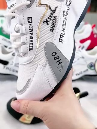 qiansihui/仟思惠 【网面】春夏情侣款透气网面休闲运动鞋百搭时尚小白鞋软底广场舞鞋#软底软面穿上超舒服 #好穿不累脚 #好鞋推荐 #好穿又好搭 #夏季新款