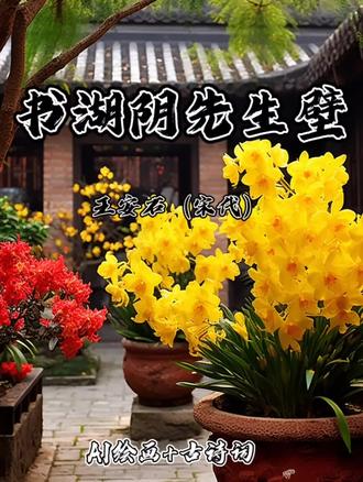 六年级上册古诗《书湖阴先生壁》宋代 王安石
茅檐长扫净无苔,花木成畦手自栽。
一水护田将绿绕,两山排闼送青来。
注释 书:书写,题诗。湖阴先生:本名杨德逢,隐居之士,是王安石晚年居住金陵(今江苏南京)紫金山时的邻居。
茅檐:茅屋檐下,这里指庭院。净:一说“静”。
无苔:没有青苔。
成畦(qí ):成垄成行。
畦:经过修整的一块块田地。
护田:这里指护卫环绕着园田。
排闼(tà):推开门。
闼:小门。
送青来:送来绿色。
译文:茅舍庭院由于经常打扫,洁净得没有一丝青苔,花木规整成行成垄都是主人亲自栽种的。
庭院外一条小河环绕着大片碧绿的禾苗,两座山峰仿佛要推开门,给主人送上满山的青翠。
背景:《书湖阴先生壁二首》是王安石题在杨德逢屋壁上的一组诗。杨德逢,别号湖阴先生,是王安石退居金陵时的邻居和经常往来的朋友。半山园约落成于元丰二年至五年(公元1079年—公元1082年)之间,这首诗应当是元丰前期的作品。本首诗是其中一首。
这首诗是题写在湖阴先生家屋壁上的。诗前两句写他家的环境,洁净清幽,暗示主人生活情趣的高雅;后两句转到院外,写山水对湖阴先生的深情,暗用典故,把山水化成了具有生命感情的形象,山水主动与人相亲,正是表现人的高洁。全诗既赞美了主人朴实勤劳,又表达了诗人退休闲居的恬淡心境,从田园山水和与平民交往中领略到无穷的乐趣。#唐诗三百首幼儿早教 #唐诗宋词 #启蒙早教儿歌 #每天一首古诗词 #小学生必背古诗词