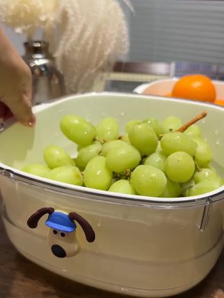 时尚奶油风设计,让洗菜过程更有趣#果蔬洗菜必备 #多种用途 #多种颜色可选 #时尚设计