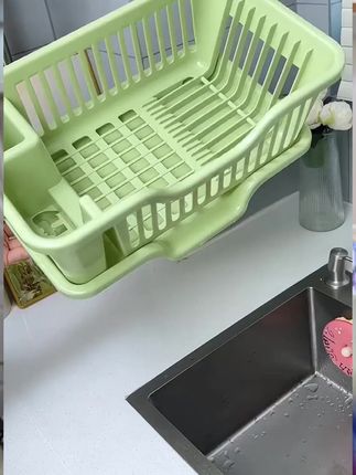 沥水碗架新款水槽放碗架大容量收纳厨房筷子餐具置物架果蔬沥水篮