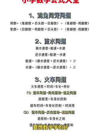 数学想要学的好,公式定律要记牢,这本手册把1-6年级的公式定律都整理好了,帮助孩子重点记忆#小学数学 #公式定律 #知识点总结