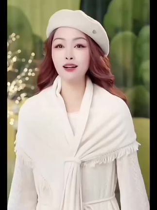【董艺旅行穿搭】雪莲花含针织披肩连衣裙2025秋冬新款旅行拍照必备#高级感穿搭 #优雅气质 #减龄气质 #温柔穿搭 #美搭尽显女神范
