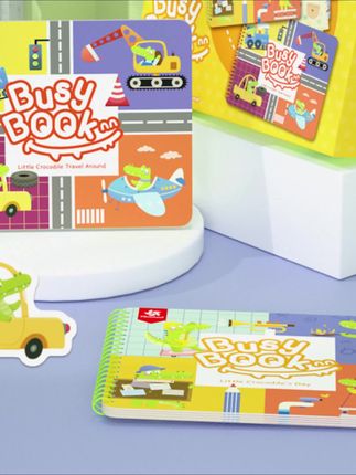 Pinwheel小鳄鱼忙碌书  蒙氏早教认知专注安静书益智启蒙手撕互动#宝宝绘本 #早教 #忙碌书 #安静书#好物推荐